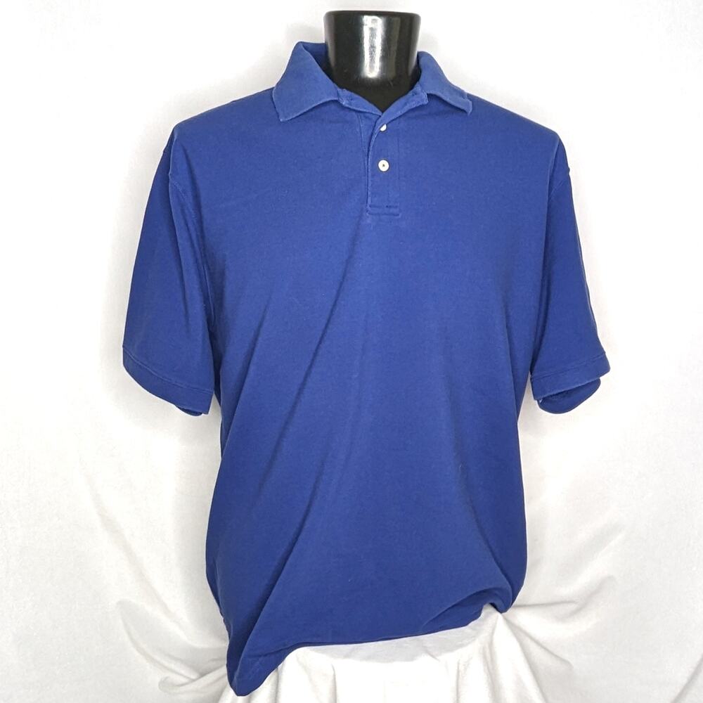 St. John's Bay Men's Polo Shirt Cotton Polo for Men Blue 2XL